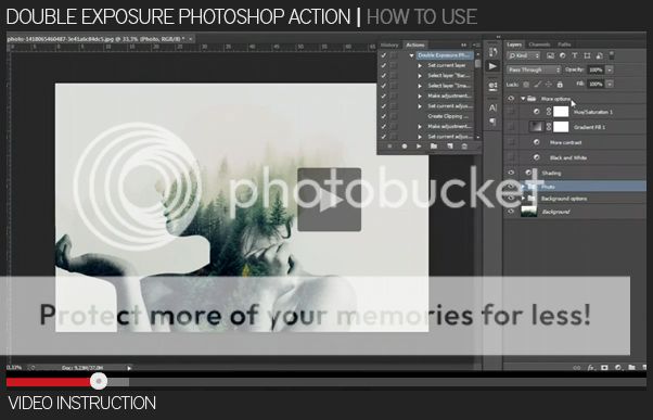 Double Exposure Photoshop Action - 1
