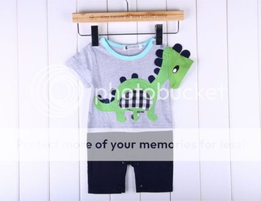 1pc Boy Kid Baby Toddler Infant Dinosaur Leisure Romper Jumpsuit Clothes Outfit