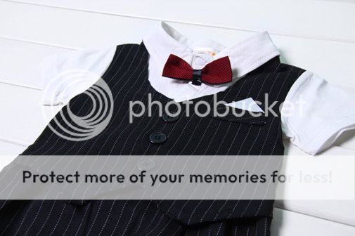 1pc Boy Baby Kid Toddler Infant Bowtie Gentleman Romper Jumpsuit Clothes Outfit